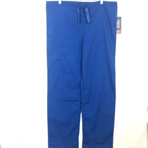 Cherokee Unisex Scrub Bottom Pants Size Small Blue Drawstring